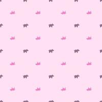 Cute pigs seamless pattern. Background of livestock animals . vector