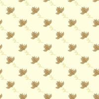 Lily abstract seamless pattern. Hand drawn flower background. vector