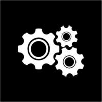 simple 3 Gear or cog vector icon symbolize setting and team work