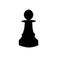 Chess pawn symbol isolated on white background in flat style. vector