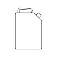 Outline canister of gasoline. Fuel canister icon. vector