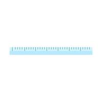 Ruler icon. Measurement scale tool. School illustration. vector