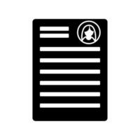 Glyph summary Icon. Simple style vector illustration isolated