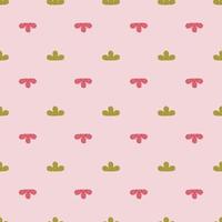 Seamless pattern abstract clouds on pink background. Vector geometric template in doodle style with scrawl. Gentle texture.