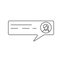 Outline speech icon. Dialogue, chatting, communication. Chat symbol. vector