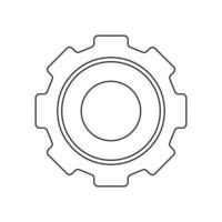 Outline gear icon. Simple flat design pictogram. vector