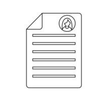 Outline summary Icon. Business Concept. Simple style vector
