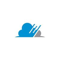 vector de tecnología en la nube, logotipo de tecnología