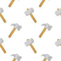 hammer seamless pattern with construction theme vector