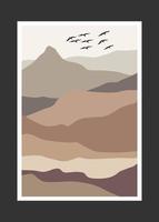 abstract mountain painting, Abstract background, Premium Vector