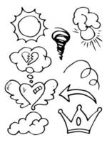 Doodle element vector set, for concept design.