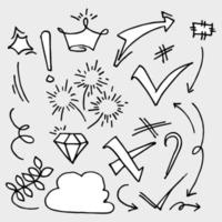 Doodle element vector set, for concept design.