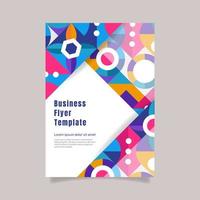 Flat design geometric business flyer. - Vector. vector