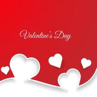 Valentines day banner in paper style design. - Vector. vector