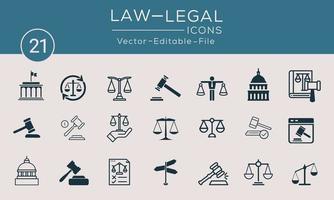 conjunto de iconos de concepto simple de regulación. contiene tales íconos de cumplimiento, pauta, regla, ley y más, se pueden usar para web y aplicaciones. vector