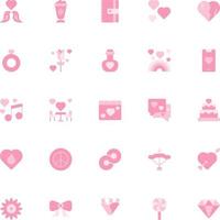 iconos del día de san valentín en estilo de línea llena para cualquier propósito. perfecto para la presentación de la aplicación móvil del sitio web vector