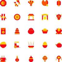 Chinese New Year in flat style for any purposes. Perfect for website mobile app presentation vector