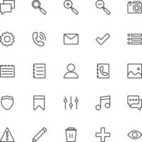 User Interface Icons in Line Style for Any Purposes Perfect for Website Mobile App Presentation vector