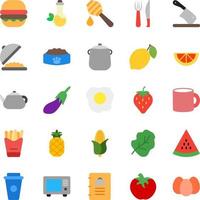 Food Icons in flat Style for Any Purposes Perfect for Website Mobile App Presentation vector