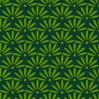 Meadow flowers seamless pattern with daisy bloom elements. Green background. Bloom print. vector