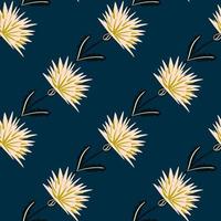 Dandelion cute seamless pattern. Hand drawn meadow background. vector