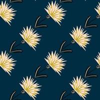 Dandelion cute seamless pattern. Hand drawn meadow background. vector