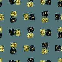 Cute mugs seamless pattern. Background of teatime. vector