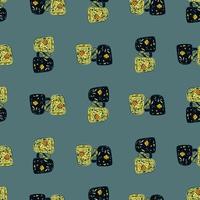 Cute mugs seamless pattern. Background of teatime. vector