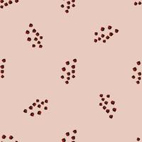 Seamless pattern with hand drawing lily of the valley on pastel pink background. Vector floral template in doodle style. Gentle summer botanical texture.