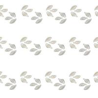 Seamless pattern cardamom on white background. Cute plant sketch ornament. Geometrical texture template for fabric. vector