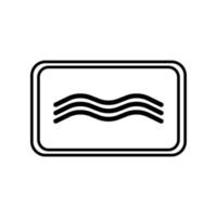 Microwave oven safe isolated on white background. Icon for cookware in ink style. vector