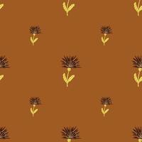 Dandelion cute seamless pattern. Hand drawn meadow background. vector