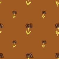 Dandelion cute seamless pattern. Hand drawn meadow background. vector