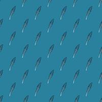 Feathers seamless pattern. Background feather of bird. vector