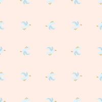 Seagulls seamless pattern. Background of sea birds. vector