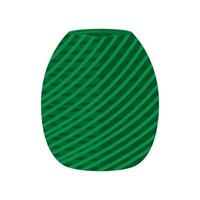 carrete de hilo de color verde aislado sobre fondo blanco. bobina para tejer en estilo plano.