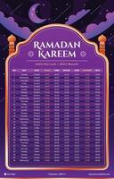 Fasting Month Calendar Template vector