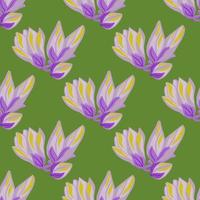 Magnolia seamless pattern. Romantic flower background. vector