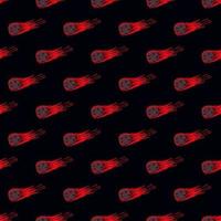 Meteor shower seamless pattern. Hand drawn comets fly background. vector