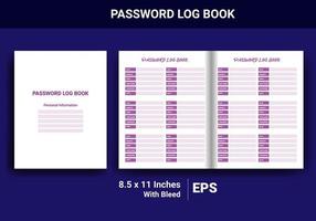 Password Log Book vector