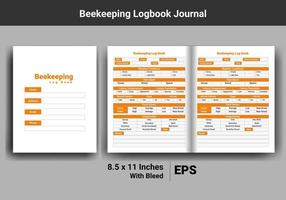 Beekeeping Log book Journal vector