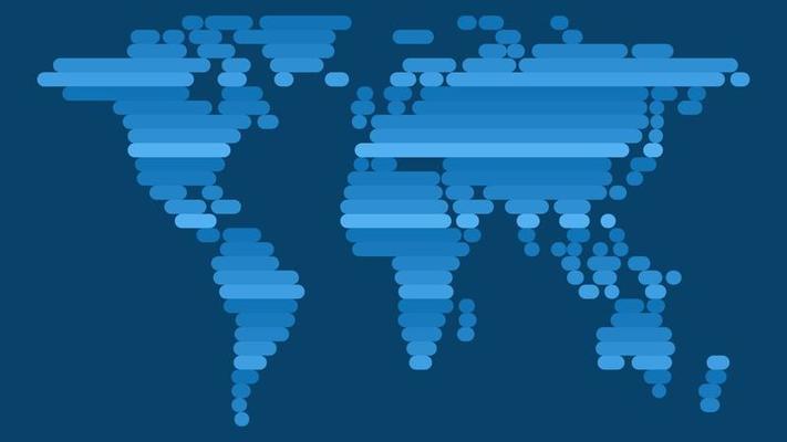 Blue World Map Vector Art, Icons, and Graphics for Free Download