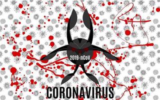 China virus poster on white background vector