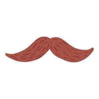 Moustache isolated on white background. Abstract symbol in doodle. vector