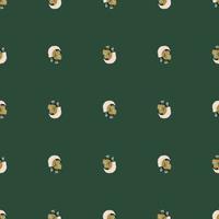 Seamless pattern Turkey green background. Texture of farm bird for any purpose. vector