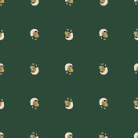 Seamless pattern Turkey green background. Texture of farm bird for any purpose. vector