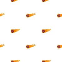 Meteor shower seamless pattern. Hand drawn comets fly background. vector