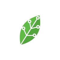 vector de tecnología verde, logotipo de tecnología