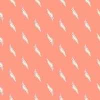 Little light parrot cockatoo seamless pattern in doodle style. Hand drawn backdrop with pink background. vector