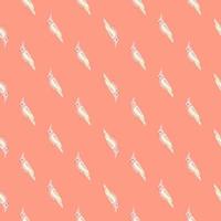 Little light parrot cockatoo seamless pattern in doodle style. Hand drawn backdrop with pink background. vector